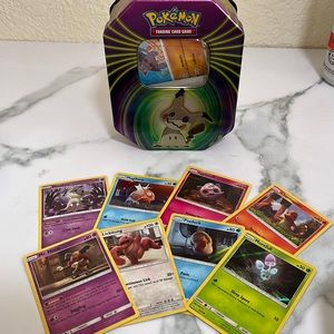 Pokemon TCG bulk card lot with tin!